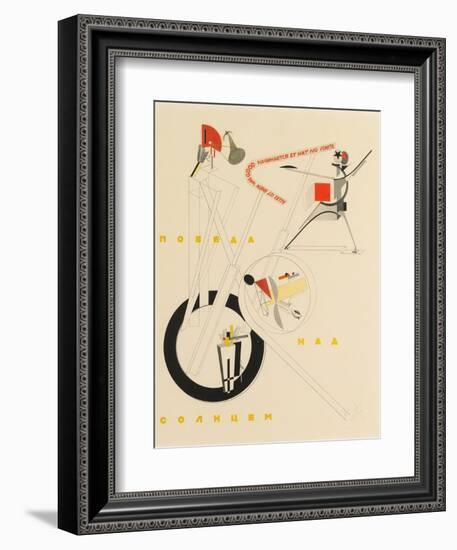 Title Sheet of Victory over the Sun by A. Kruchenykh, 1923-El Lissitzky-Framed Giclee Print