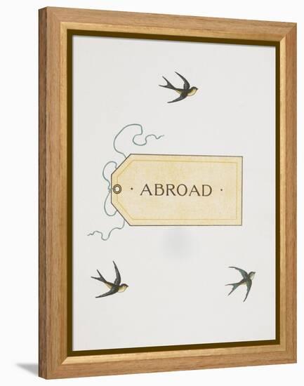 Title To 'Abroad'. Colour Illustraion Showing Three Birds and a Luggage Label-Thomas Crane-Framed Premier Image Canvas