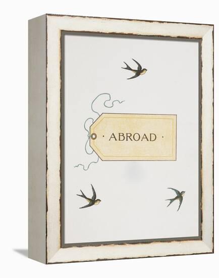 Title To 'Abroad'. Colour Illustraion Showing Three Birds and a Luggage Label-Thomas Crane-Framed Premier Image Canvas