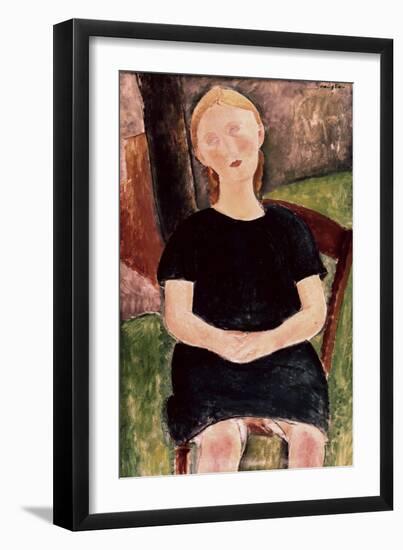 Title Unknown (Seated Woman, Blond)-Amedeo Modigliani-Framed Giclee Print