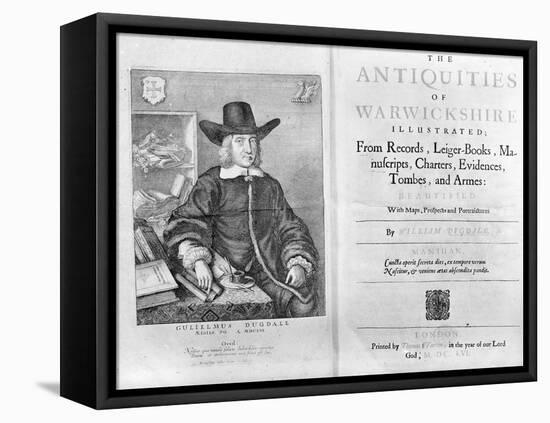 Titlepage and Frontispiece to 'The Antiquities of Warwickshire' by William Dugdale, 1656-Wenceslaus Hollar-Framed Premier Image Canvas