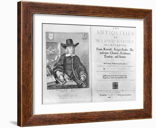 Titlepage and Frontispiece to 'The Antiquities of Warwickshire' by William Dugdale, 1656-Wenceslaus Hollar-Framed Giclee Print