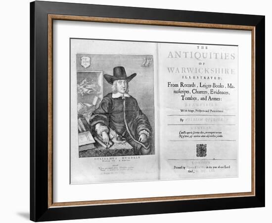 Titlepage and Frontispiece to 'The Antiquities of Warwickshire' by William Dugdale, 1656-Wenceslaus Hollar-Framed Giclee Print