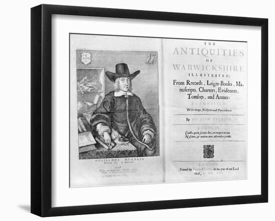 Titlepage and Frontispiece to 'The Antiquities of Warwickshire' by William Dugdale, 1656-Wenceslaus Hollar-Framed Giclee Print