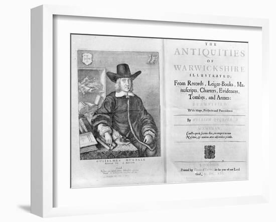 Titlepage and Frontispiece to 'The Antiquities of Warwickshire' by William Dugdale, 1656-Wenceslaus Hollar-Framed Giclee Print