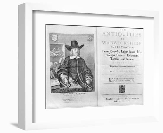 Titlepage and Frontispiece to 'The Antiquities of Warwickshire' by William Dugdale, 1656-Wenceslaus Hollar-Framed Giclee Print