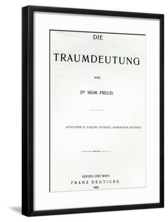 titlepage to die traumdeutung by sigmund freud published in 1899 giclee print german school art com