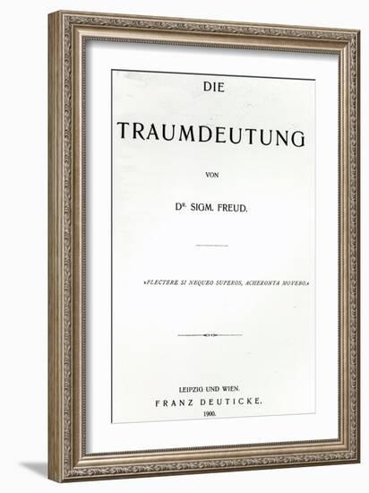 Titlepage to 'Die Traumdeutung' by Sigmund Freud, Published in 1899-German School-Framed Giclee Print