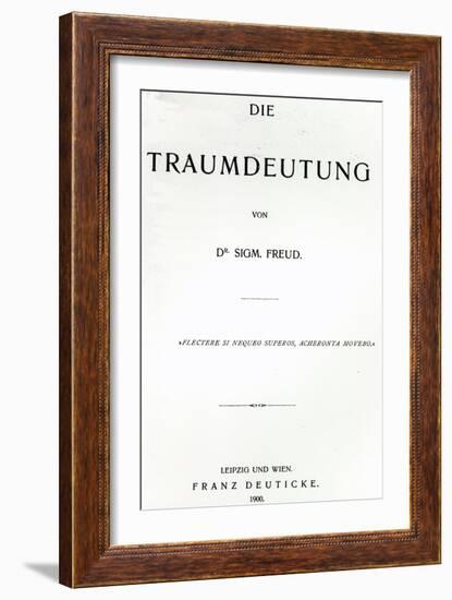 Titlepage to 'Die Traumdeutung' by Sigmund Freud, Published in 1899-German School-Framed Giclee Print