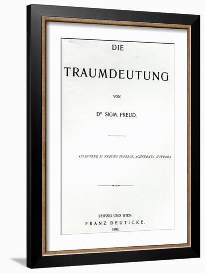 Titlepage to 'Die Traumdeutung' by Sigmund Freud, Published in 1899-German School-Framed Giclee Print