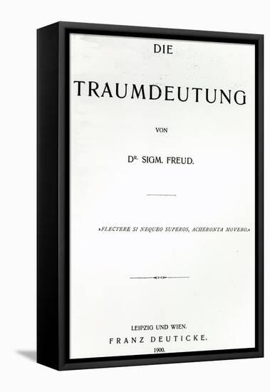 Titlepage to 'Die Traumdeutung' by Sigmund Freud, Published in 1899-German School-Framed Premier Image Canvas