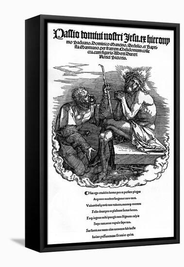 Titlepage to the Series the Great Passion, 1510-Albrecht Durer-Framed Premier Image Canvas