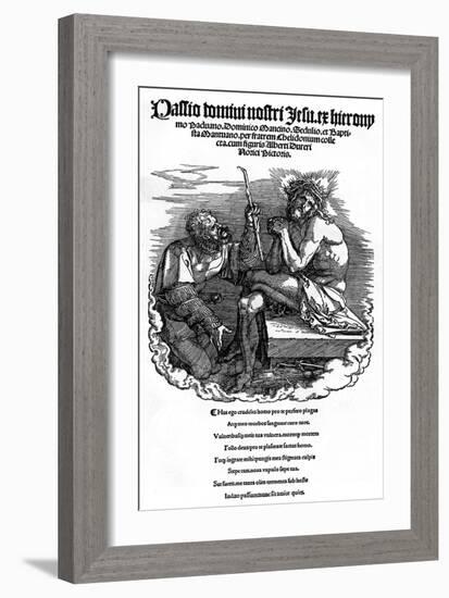 Titlepage to the Series the Great Passion, 1510-Albrecht Durer-Framed Giclee Print