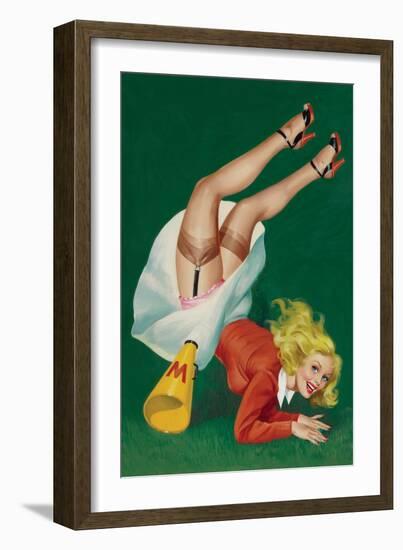 Titter Magazine; Cheerleader-Peter Driben-Framed Art Print