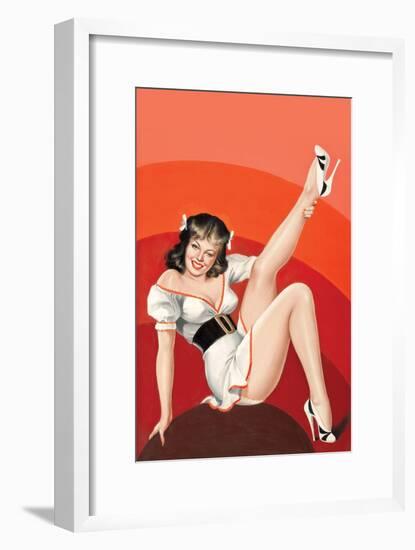 Titter Magazine; Winking Brunette-Peter Driben-Framed Art Print