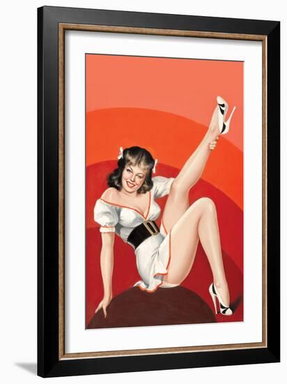 Titter Magazine; Winking Brunette-Peter Driben-Framed Art Print