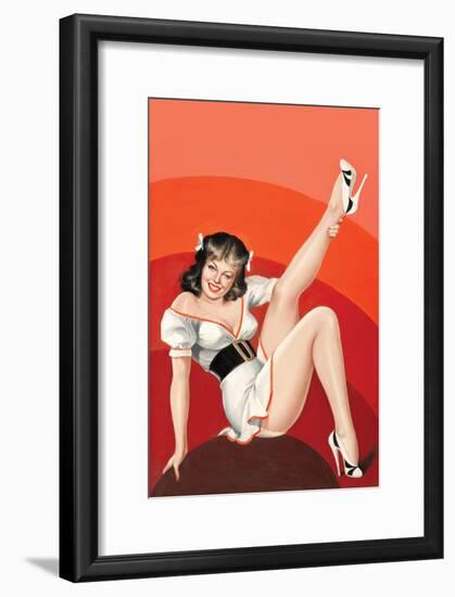 Titter Magazine; Winking Brunette-Peter Driben-Framed Art Print