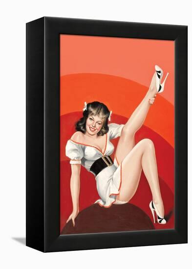 Titter Magazine; Winking Brunette-Peter Driben-Framed Stretched Canvas