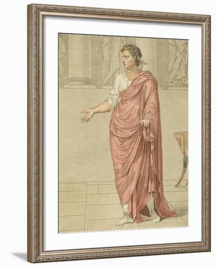 Titus, Costume for Berenice by Jean-Baptiste Racine, Circa 1805-Philippe De Lasalle-Framed Giclee Print