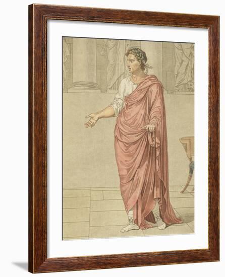 Titus, Costume for Berenice by Jean-Baptiste Racine, Circa 1805-Philippe De Lasalle-Framed Giclee Print