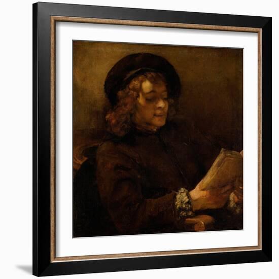 Titus reading, 1656-7-Rembrandt van Rijn-Framed Giclee Print