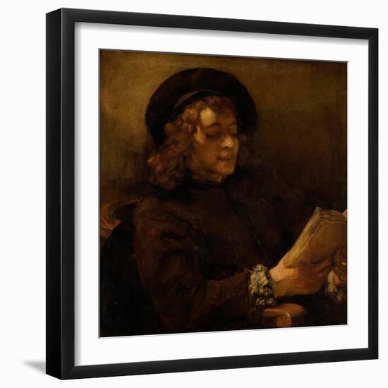 Titus reading, 1656-7-Rembrandt van Rijn-Framed Giclee Print