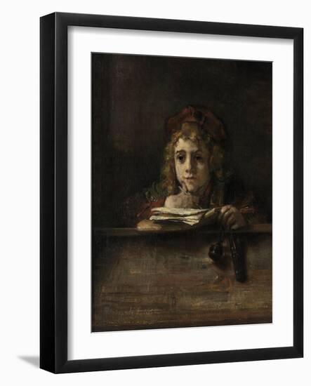 Titus Van Rijn, the Artist's Son, Reading-Rembrandt van Rijn-Framed Giclee Print