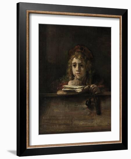 Titus Van Rijn, the Artist's Son, Reading-Rembrandt van Rijn-Framed Giclee Print