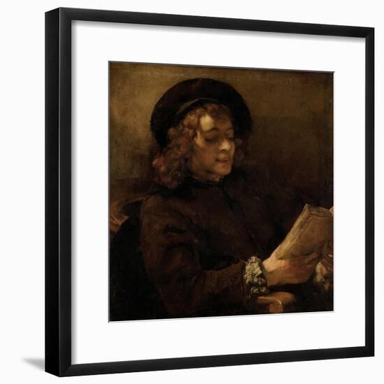 Titus Van Rijn, the Artist's Son, Reading-Rembrandt van Rijn-Framed Giclee Print