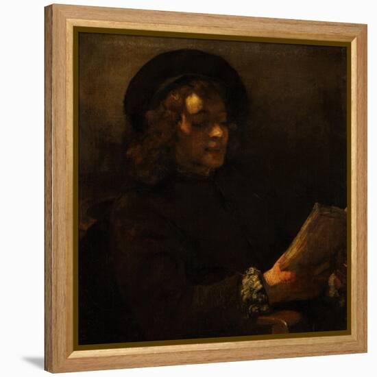 Titus Van Rijn, the Painter's Son, Reading, 1656-57-Rembrandt van Rijn-Framed Premier Image Canvas