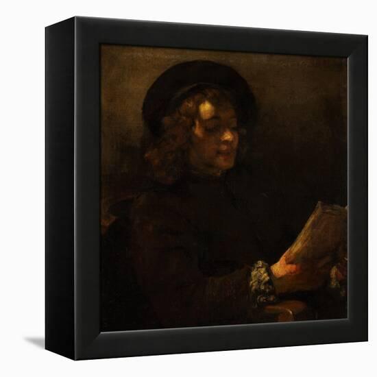 Titus Van Rijn, the Painter's Son, Reading, 1656-57-Rembrandt van Rijn-Framed Premier Image Canvas