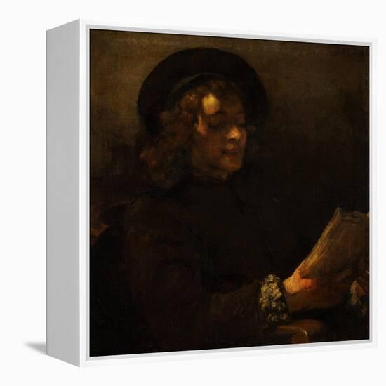 Titus Van Rijn, the Painter's Son, Reading, 1656-57-Rembrandt van Rijn-Framed Premier Image Canvas