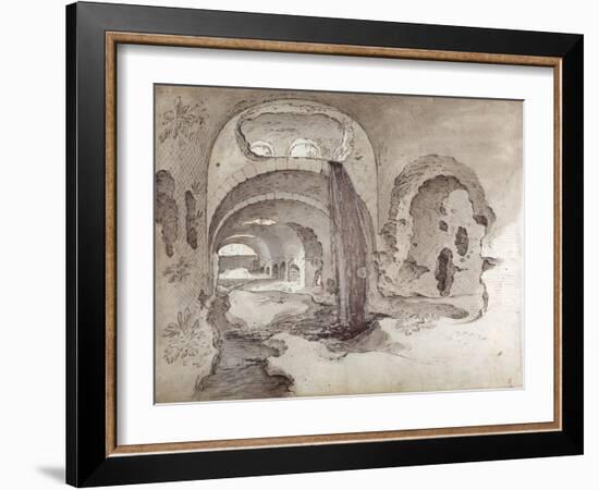 Tivoli, Cryptoporticus under the Temple of Hercules Victor-Sebastian Vrancx-Framed Giclee Print