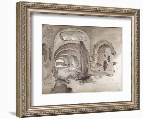 Tivoli, Cryptoporticus under the Temple of Hercules Victor-Sebastian Vrancx-Framed Giclee Print