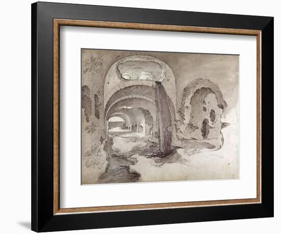 Tivoli, Cryptoporticus under the Temple of Hercules Victor-Sebastian Vrancx-Framed Giclee Print