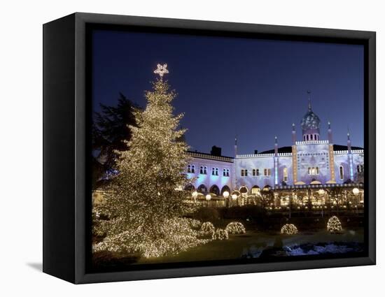 Tivoli Gardens at Christmas, Copenhagen, Denmark, Scandinavia, Europe-Sergio Pitamitz-Framed Premier Image Canvas