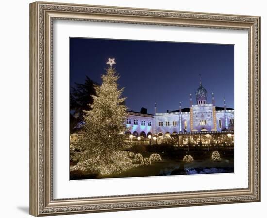 Tivoli Gardens at Christmas, Copenhagen, Denmark, Scandinavia, Europe-Sergio Pitamitz-Framed Photographic Print