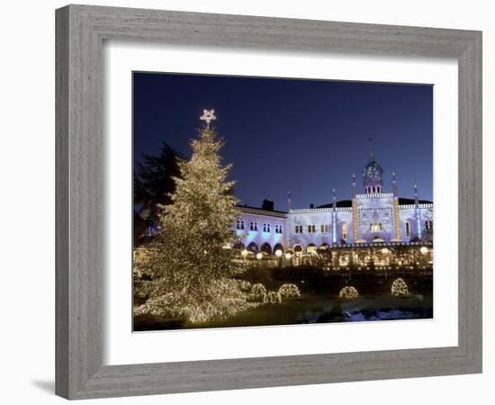 Tivoli Gardens at Christmas, Copenhagen, Denmark, Scandinavia, Europe-Sergio Pitamitz-Framed Photographic Print