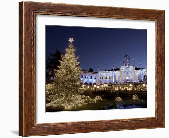 Tivoli Gardens at Christmas, Copenhagen, Denmark, Scandinavia, Europe-Sergio Pitamitz-Framed Photographic Print