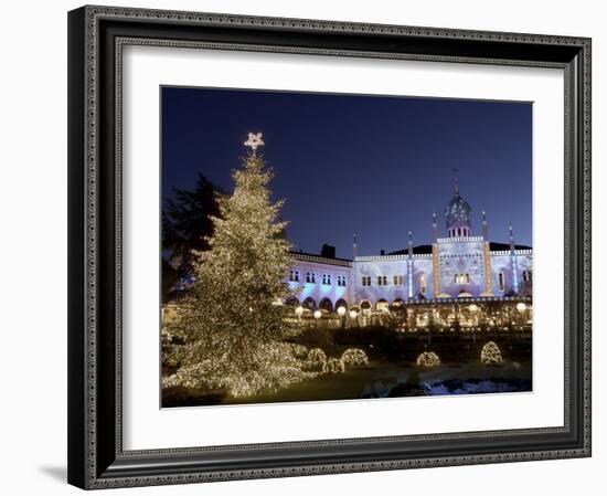 Tivoli Gardens at Christmas, Copenhagen, Denmark, Scandinavia, Europe-Sergio Pitamitz-Framed Photographic Print