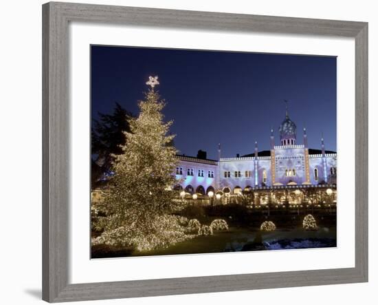 Tivoli Gardens at Christmas, Copenhagen, Denmark, Scandinavia, Europe-Sergio Pitamitz-Framed Photographic Print