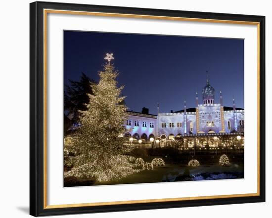 Tivoli Gardens at Christmas, Copenhagen, Denmark, Scandinavia, Europe-Sergio Pitamitz-Framed Photographic Print