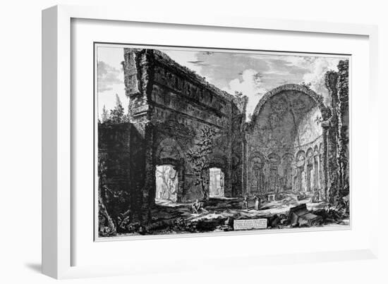 Tivoli, Hadrian's Villa, So-Called Hall of the Philosophers, C.1774-78-Giovanni Battista Piranesi-Framed Giclee Print