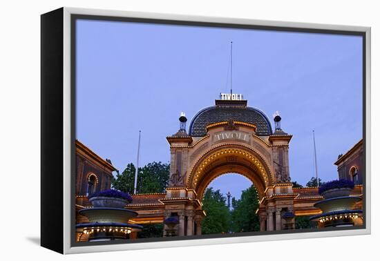 Tivoli, Main Entrance Early in the Evening, Copenhagen, Denmark, Scandinavia-Axel Schmies-Framed Premier Image Canvas