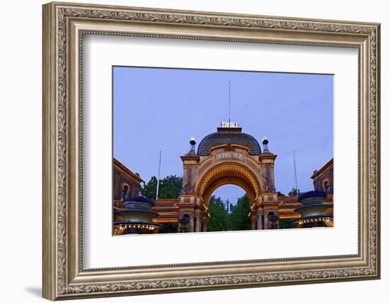 Tivoli, Main Entrance Early in the Evening, Copenhagen, Denmark, Scandinavia-Axel Schmies-Framed Photographic Print