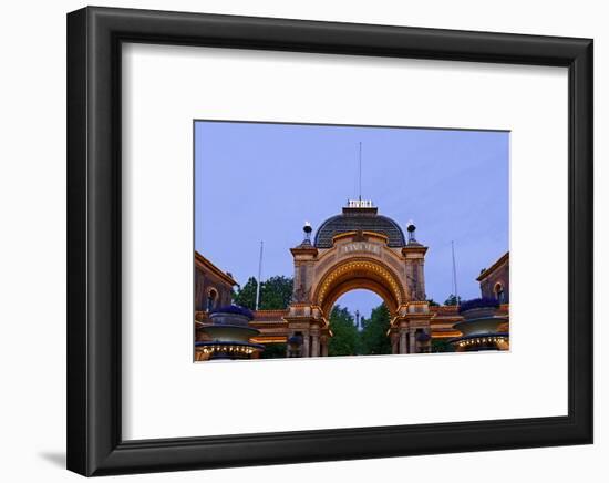 Tivoli, Main Entrance Early in the Evening, Copenhagen, Denmark, Scandinavia-Axel Schmies-Framed Photographic Print