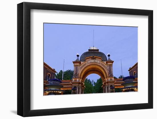 Tivoli, Main Entrance Early in the Evening, Copenhagen, Denmark, Scandinavia-Axel Schmies-Framed Photographic Print