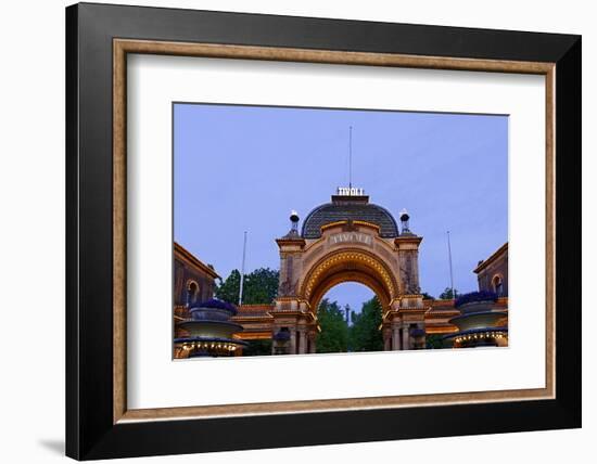 Tivoli, Main Entrance Early in the Evening, Copenhagen, Denmark, Scandinavia-Axel Schmies-Framed Photographic Print