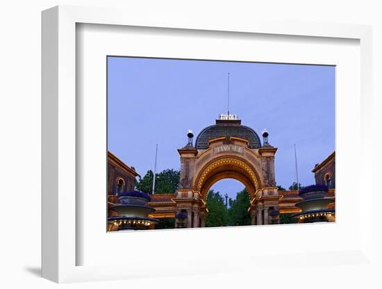 Tivoli, Main Entrance Early in the Evening, Copenhagen, Denmark, Scandinavia-Axel Schmies-Framed Photographic Print