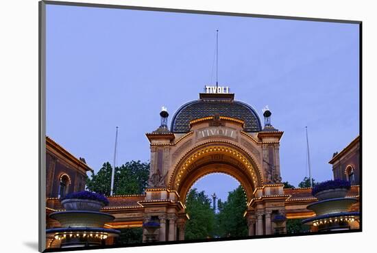 Tivoli, Main Entrance Early in the Evening, Copenhagen, Denmark, Scandinavia-Axel Schmies-Mounted Photographic Print